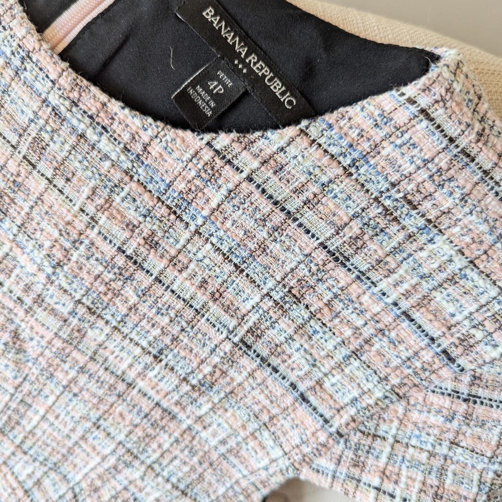 Banana Republic pink tweed dress
